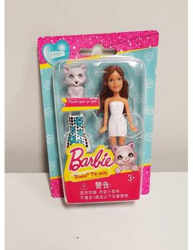 Barbie mini doll castana con abito bianco pois più cucciolo G&BDVT52/DVT59 Mattel | Futurartshop.com