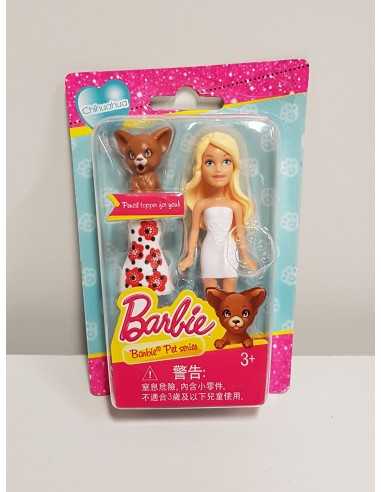 Barbie mini doll blonde with dress white polka dots plus puppy G&BDVT52/DVT57 Mattel | Futurartshop.com