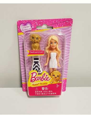 Barbie mini doll bionda con abito bianco nero più cucciolo G&BDVT52/DVT62 Mattel | Futurartshop.com