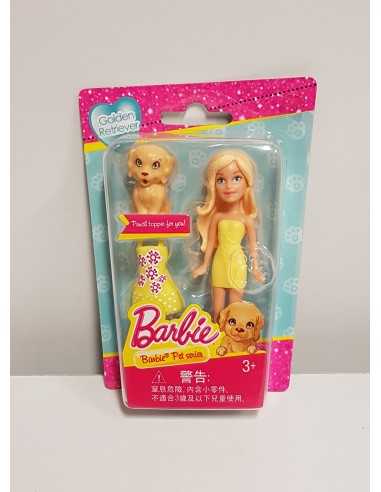 Barbie mini doll bionda con abito giallo più cucciolo G&BDVT52/DVT58 Mattel | Futurartshop.com