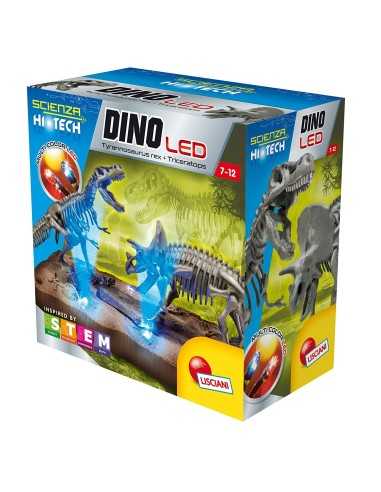Science hi-tech dinosaurs led T-Rex with Triceratops LIS63888 Lisciani | Futurartshop.com