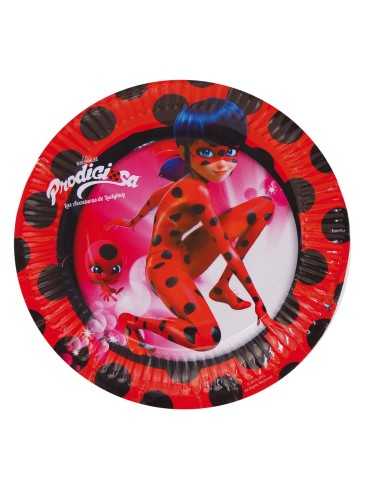 Lady Bug 8 piatti 18 cm NBP1462 New Bama Party | Futurartshop.com