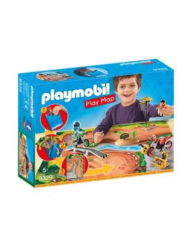 Playmobil 9329 play map gara di motocross PLA9329 Playmobil | Futurartshop.com