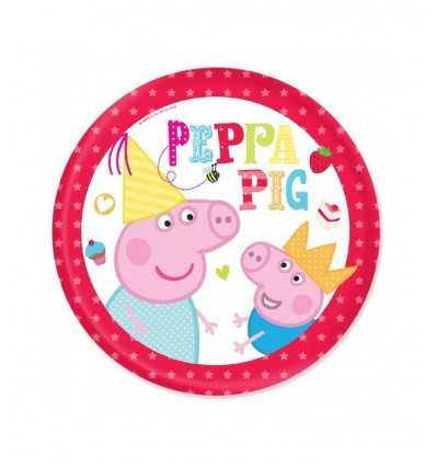 Placas de papel Peppa Pig, 23 cm CMG203721 Como Giochi - Futurartshop.com
