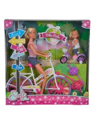 Steffi Love ed Evi in bici SIM105733045 Simba Toys | Futurartshop.com