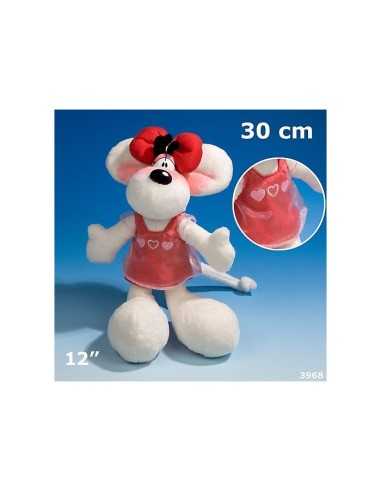 Diddl PELUCHE 30cm Amore Love Fiocco ROSSO 66303  | Futurartshop.com