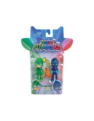 Pj masks coppia personaggi gekko e night ninja GIOPJM19000/UK-2 Giochi Preziosi | Futurartshop.com