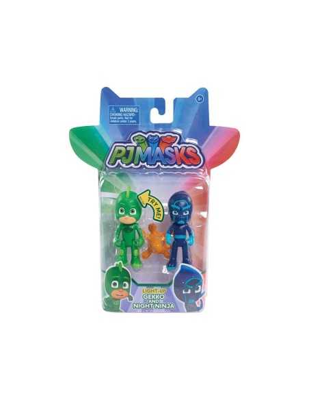 Pj masks coppia personaggi gekko e night ninja GIOPJM19000/UK-2 Giochi Preziosi | Futurartshop.com