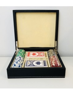 Scatola Poker in pelle nera 149899 Italsilver | Futurartshop.com 2