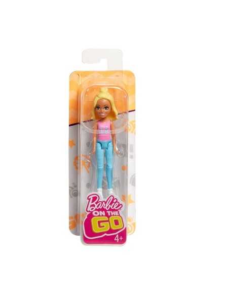 Bambola barbie mini parti e vai bionda con pantalone celeste MATFHV55/FHV57 Mattel | Futurartshop.com
