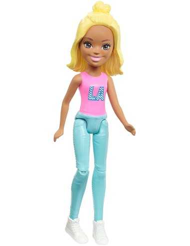 Bambola barbie mini parti e vai bionda con pantalone celeste MATFHV55/FHV57 Mattel | Futurartshop.com