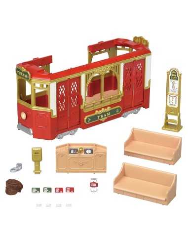 Sylvanian families town tram along BOR6007.SYL Epoch | Futurartshop.com