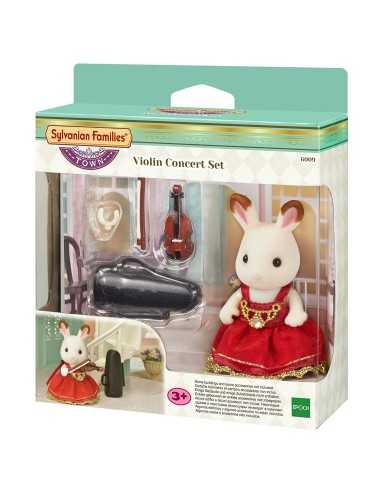 Sylvanian families town bunny chocolate with violin and accessories BOR6009.SYL Epoch | Futurartshop.com
