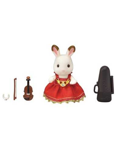 Sylvanian families town bunny chocolate with violin and accessories BOR6009.SYL Epoch | Futurartshop.com