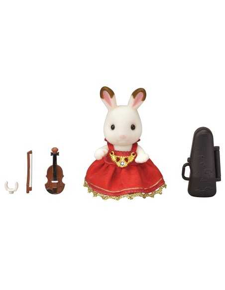 Sylvanian families town bunny chocolate with violin and accessories BOR6009.SYL Epoch | Futurartshop.com