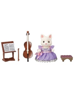Sylvanian families town cat with cello and accessories BOR6010.SYL Epoch | Futurartshop.com 2