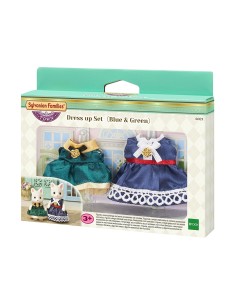 Sylvanian families town set 2 abiti femminili blu e verde BOR6021.SYL Epoch | Futurartshop.com
