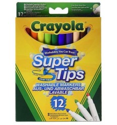 Crayola 12 filzstifte super spitze waschbar 7509 Crayola- Futurartshop.com