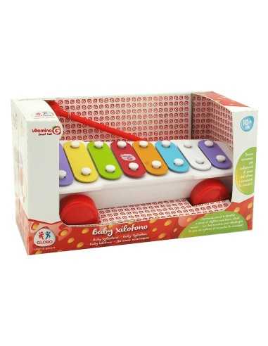 Xylophone towable 4 wheels with 8 plates in metal GLO05191 Globo | Futurartshop.com