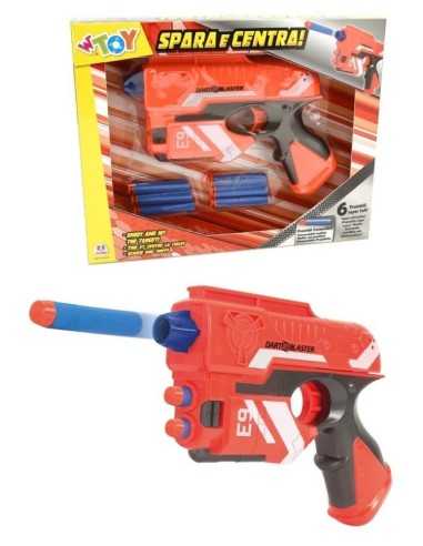 Gun shoots darts 6 pieces 2 colors GLO37957 Globo | Futurartshop.com