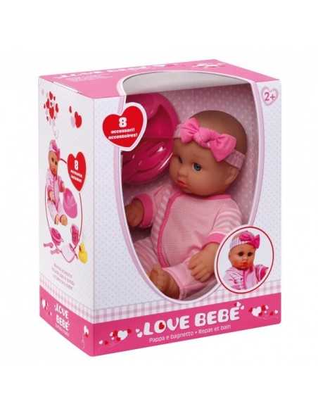 bambola 30 centimetri pappa e bagnetto Love Bebè GIORDF50804 Giochi Preziosi | Futurartshop.com