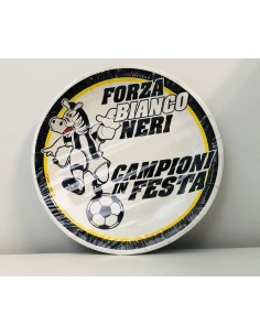 Dishes in paper Juventus 22 cm 164160 Cartorama | Futurartshop.com