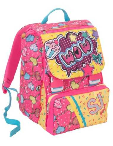 Zaino sdoppiabile girl sj gang rosa con cards SEV2C2001805-382 Seven | Futurartshop.com