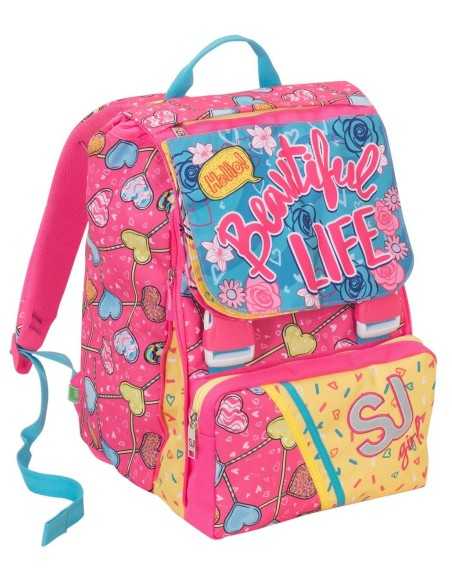 Backpack back seat girl sj gang pink cards SEV2C2001805-382 Seven | Futurartshop.com