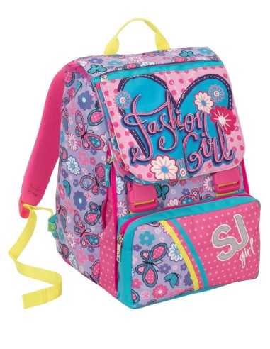 Zaino sdoppiabile girl sj gang viola con cards SEV2C2001805-348 Seven | Futurartshop.com