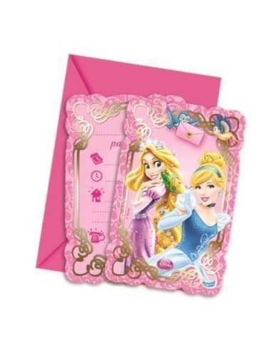 Disney Principesse set 6 inviti con bustine STE99582650 New Bama Party | Futurartshop.com