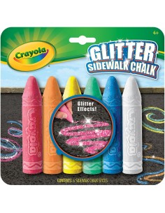 Crayola 6 gessi glitter colorati per esterno CRA51-1216 Crayola | Futurartshop.com