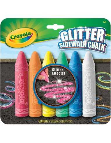 Crayola 6 gessi glitter colorati per esterno CRA51-1216 Crayola | Futurartshop.com