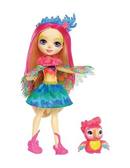 Enchantimals bambola peeki il pappagallo e sheeny MATFNH22/FJJ21 Mattel | Futurartshop.com
