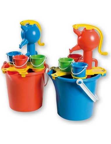 Confezione mare secchiello con pompa 2 colori 15061 Androni | Futurartshop.com