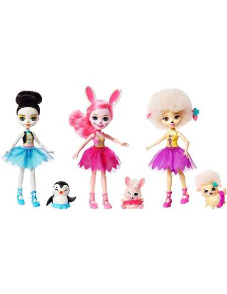 Enchantimals 3 bambole amiche ballerine MATFRH55 Mattel | Futurartshop.com