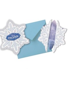 Disney Frozen 6 invitations with bag STE99585432 New Bama Party | Futurartshop.com