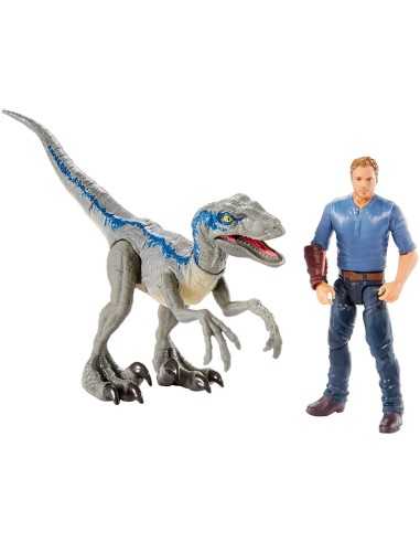 Jurassic World story pack - Velociraptor, blue with Owen MATFMM49/FMM51 Mattel | Futurartshop.com