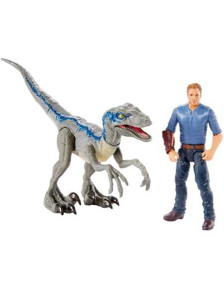 Jurassic World story pack - Velociraptor, blue with Owen MATFMM49/FMM51 Mattel | Futurartshop.com