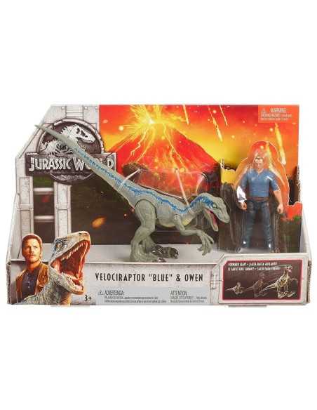 Jurassic World story pack- Velociraptor blue con Owen MATFMM49/FMM51 Mattel | Futurartshop.com