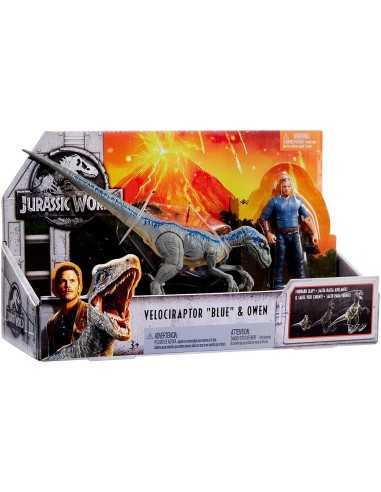 Jurassic World story pack - Velociraptor, blue with Owen MATFMM49/FMM51 Mattel | Futurartshop.com