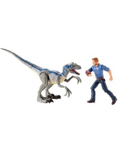 Jurassic World story pack- Velociraptor blue con Owen MATFMM49/FMM51 Mattel | Futurartshop.com