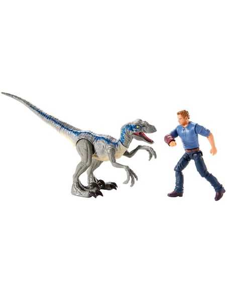 Jurassic World story pack - Velociraptor, blue with Owen MATFMM49/FMM51 Mattel | Futurartshop.com