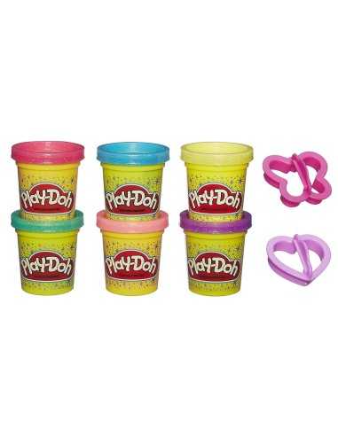 Play-doh Sparkle 6 vasetti HASA5417EU60 Hasbro | Futurartshop.com