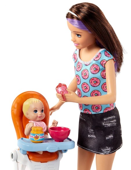 Barbie Skipper Babysitters bambola con culla MATFHY97/FHY98 Mattel | Futurartshop.com