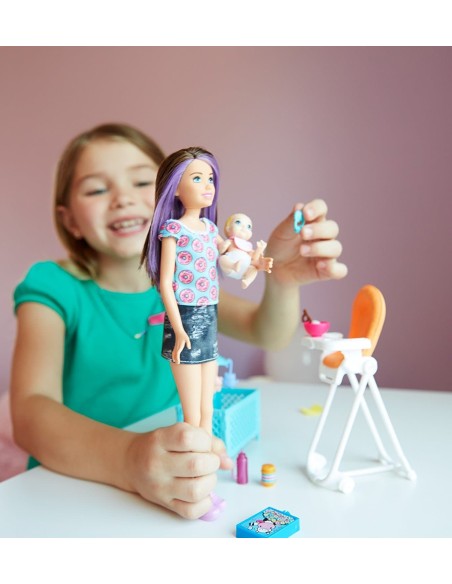 Barbie Skipper Babysitters doll with cradle MATFHY97/FHY98 Mattel | Futurartshop.com