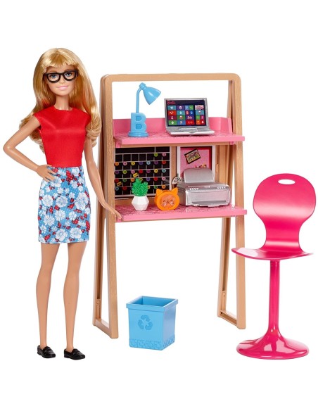 Barbie with office furniture MATDVX51/DVX52 Mattel | Futurartshop.com