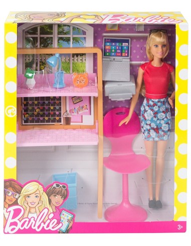 Barbie con arredamento ufficio MATDVX51/DVX52 Mattel | Futurartshop.com