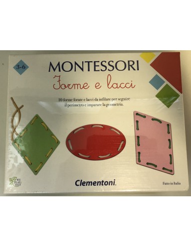 Clementoni Montessori- Forme e Lacci CLE16102 Clementoni | Futurartshop.com