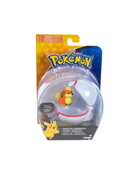 Pokemon clip and carry poke ball - Growlithe ROCT18532/T19138 Tomy | Futurartshop.com
