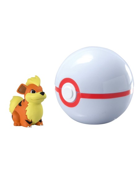 Pokemon clip and carry poke ball - Growlithe ROCT18532/T19138 Tomy | Futurartshop.com